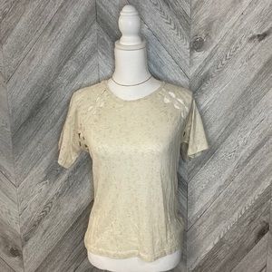 Cream Lucky Brand T-shirt
